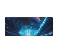 Tappetino per mouse con motivo fantascienza futuro, 30,5 x 80 cm, tappetino per mouse con base antiscivolo per giochi e ufficio