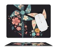 Tappetino per mouse con motivo girandola a vento, impermeabile, con base in gomma antiscivolo, bordo cucito, divertente, per casa, ufficio, dormitorio, scrivania, accessori decorativi, 20,3 x 25,4 cm