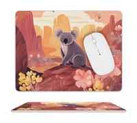 Tappetino per mouse con motivo koala, impermeabile, antiscivolo, con base in gomma, bordo cucito, divertente, per casa, ufficio, dormitorio, scrivania, accessori decorativi, 20,3 x 25,4 cm