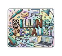 Tappetino per mouse con occhiali, professionale, giocoso, penna per computer portatile, senza pastello, quadrato, in gomma liscia, estetico, ideale per casa, ufficio, scrivania, laptop, gamer, regalo