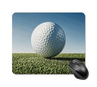 Tappetino per mouse con pallina da golf con bordo cucito, panno lavabile, tappetino per mouse in gomma antiscivolo, design perfetto per giochi, laptop, lavoro in ufficio