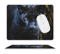 Tappetino per mouse con pantera con gli occhi blu, impermeabile e antiscivolo, tappetino per mouse portatile, comodo tappetino per mouse per desktop, casa, ufficio, laptop