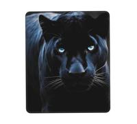 Tappetino per mouse con pantera con occhi blu, impermeabile, con base in gomma antiscivolo, tappetino per mouse da gioco liscio con bordo cucito, tappetino per mouse per computer, decorazione per casa