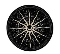 Tappetino per mouse con pendoli e costellazioni lunari, in gomma, per divinazioni, rabdomanzia, cerimonia, decorazione da scrivania, tarocchi, tovaglia in gomma