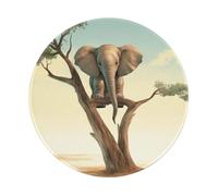 Tappetino per mouse con piccolo elefante sull'albero, con cuciture anti-sfilacciamento, tappetino per mouse da gioco impermeabile per uomini e donne, base in gomma antiscivolo, tappetino per mouse