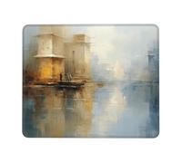 Tappetino per mouse con pittura poetica di paesaggi multiformato, per ufficio, studio e gioco, con forte adesione e superficie spessa e confortevole