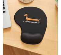 Tappetino per Mouse con Poggiapolsi - Design di , Citazione "Sarà una Lunga Giornata" - Accessori Ideali per Ufficio e Scrivania per l'Home Office