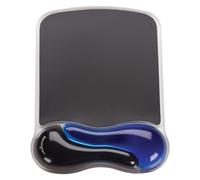 Tappetino per mouse con poggiapolsi Supporto ergonomico per il polso in gel duo per l'uso su computer/laptop con mouse laser e ottici.