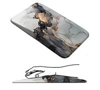 Tappetino per mouse con poggiapolsi, tappetino ergonomico per alleviare il dolore nel tunnel carpale, memory foam con base in gomma antiscivolo, per computer, laptop, desktop (marmo)