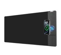 Tappetino per mouse con ricarica wireless, 80 x 40,1 cm, grande tappetino | Tappetino per mouse impermeabile, bordo cucito, base in gomma antiscivolo, tappetino per tastiera del computer