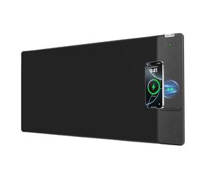 Tappetino per mouse con ricarica wireless, 80 x 40,1 cm, grande tappetino | Tappetino per mouse impermeabile, bordo cucito, base in gomma antiscivolo, tappetino per tastiera del computer