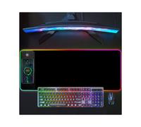 Tappetino per Mouse con Ricarica Wireless RGB, per Scrivania, Laptop da Gioco, PC, Accessori per Gamer, Tappetino per Computer XXL