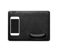 Tappetino per mouse con ricarica wireless - supporto da polso ergonomico in pelle PU antiscivolo, tappetino da scrivania a ricarica rapida da 15 W per scrivania, poggiapolsi in morbido gel con