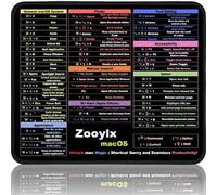 Tappetino per mouse con scorciatoie per Mac (30 x 24,9 x 0,3 cm) - Tappetino per tastiera MacOS per MacBook Pro/Air, tappetino antiscivolo per scrivania da ufficio, regalo per programmatori e designer