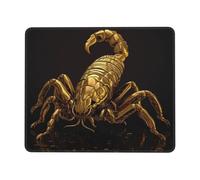 Tappetino per mouse con scorpione dorato, 25,4 x 30,5 cm, tappetino per mouse personalizzato, tappetino per mouse da gaming, impermeabile, lavabile, base in gomma antiscivolo, tappetino per mouse per