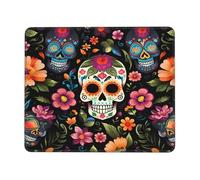 Tappetino per mouse con scritta "Day of the Dead", con bordi cuciti, base in gomma antiscivolo, per PC portatile, 30 x 25 cm