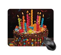 Tappetino per mouse con scritta "Happy Birthday", con bordo cucito, panno lavabile, antiscivolo, design perfetto per giochi, laptop, lavoro in ufficio