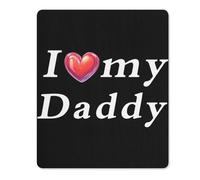 Tappetino per mouse con scritta "I Love My Daddy", con base in gomma antiscivolo, per computer e ufficio