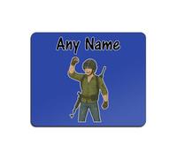 Tappetino per mouse con scritta in inglese "Last Man Standing Blu" (design del gioco), personalizzabile con qualsiasi nome e messaggio, personalizzabile