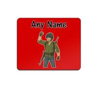 Tappetino per mouse con scritta in inglese "Last Man Standing Red" (design del gioco), personalizzabile con qualsiasi nome e messaggio, personalizzabile