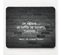 Tappetino per mouse con scritta in inglese “Thank You Il Regalo Pourri”, idea regalo originale per amici, coppie, fratello, pote, geek per compleanno, Natale o semplicemente per il divertimento.