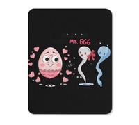 Tappetino per mouse con scritta "Mr Sperm Meet Ms Egg", con base in gomma antiscivolo, tappetino per mouse per computer per ufficio