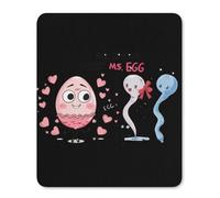 Tappetino per mouse con scritta "Mr Sperm Meet Ms Egg", con base in gomma antiscivolo, tappetino per mouse per computer per ufficio