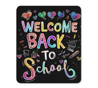Tappetino per mouse con scritta "Welcome Back to School", antiscivolo, per tastiera, computer portatile, 7 x 8,5 cm, 20 x 25 cm, 25 x 30 cm