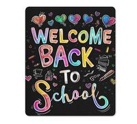 Tappetino per mouse con scritta "Welcome Back to School", antiscivolo, per tastiera, computer portatile, 7 x 8,5 cm, 20 x 25 cm, 25 x 30 cm