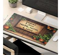 Tappetino per mouse con scritta "Work Funny Choosing Hope, Faith, And Love Today", tappetino per mouse grande