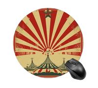 Tappetino per mouse con sfondo circo vintage, base in gomma antiscivolo, tappetino per mouse da gioco, mouse wireless, accessori da scrivania per casa, ufficio, computer portatile