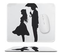 Tappetino per mouse con silhouette di amanti degli anime, tappetino per mouse antiscivolo, tappetino per mouse per computer portatile, ufficio, casa, viaggi, 24,9 x 30 cm