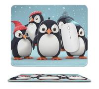 Tappetino per mouse con simpatici pinguini, tappetino per mouse antiscivolo, tappetino per mouse per computer portatile, ufficio, casa, viaggi, 24,9 x 30 cm