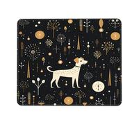 Tappetino per mouse con simpatico cane, motivo cartone animato, con bordi cuciti, base in gomma antiscivolo, tappetino per mouse per PC portatile, 26 x 21 cm