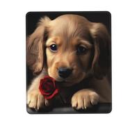 Tappetino per mouse con simpatico cane per animali domestici, impermeabile, con base in gomma antiscivolo, tappetino per mouse da gioco liscio con bordo cucito, tappetino per mouse per computer