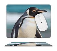 Tappetino per mouse con simpatico pinguino, con base antiscivolo, tappetino per mouse da gioco, impermeabile, tappetino da scrivania per laptop, tappetino da scrivania per ufficio, tappetino da gioco