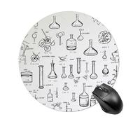 Tappetino per mouse con stampa chimica, tappetino rotondo per mouse da gioco con base in gomma antiscivolo, tappetino per mouse impermeabile per laptop, ufficio, casa, 20 x 20 cm