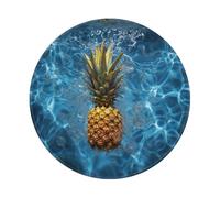 Tappetino per mouse, con stampa di ananas in piscina, con base in gomma antiscivolo, bordo cucito, per ufficio, casa, gioco, lavoro, studio