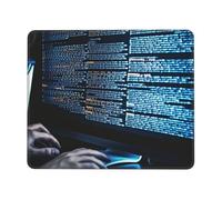 Tappetino per mouse con stampa di codice di programmazione programmatore, 21,1 x 26,2 cm, base in gomma antiscivolo, tappetino per mouse per computer, laptop, accessori da scrivania da ufficio