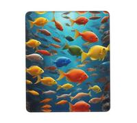 Tappetino per mouse con stampa di pesci colorati, tappetino per mouse lavabile, per computer portatile o desktop