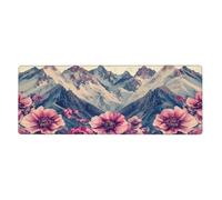 Tappetino per mouse con stampa floreale Safflower From The Mountainsfloral tappetino per mouse grande tappetino per mouse con bordi cuciti, base in gomma antiscivolo lunga tappetino per scrivania per