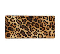 Tappetino per mouse con stampa leopardata, motivo pelle di tigre, tappetino per mouse da gioco, con bordi cuciti, antiscivolo, grande tappetino da scrivania per PC, laptop, ufficio, casa, gamer