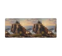 Tappetino per mouse con stampa "Looking Out to Sea", extra large, 30,5 x 80 cm, per ufficio, giochi e apprendimento, durevole, confortevole ed ecologico