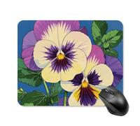 Tappetino per mouse con stampa Pansy Perfection con bordo cucito, panno lavabile, antiscivolo, design perfetto per giochi, laptop, lavoro in ufficio