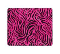 Tappetino per mouse con stampa zebrata rosa astratta tappetino per mouse con bordi cuciti base in gomma antiscivolo tappetino per mouse per PC portatile 22 x 18 cm