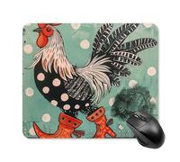 Tappetino per mouse con stivali da cowboy rossi con bordo cucito, tappetino per mouse di alta qualità, panno lavabile, tappetino per mouse in gomma antiscivolo, design perfetto per giochi, laptop