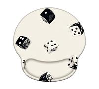 Tappetino per Mouse con Supporto per Polso, Mousepad Ergonomico con Base Antiscivolo, Tappetino Mouse per Casa, Accessori Computer e Gaming, In bianco e nero & Astratto (226x251mm) WT#3152