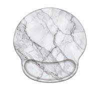 Tappetino per Mouse con Supporto per Polso, Mousepad Ergonomico con Base Antiscivolo, Tappetino Mouse per Casa e Ufficio, Accessori Computer e Gaming, Bianco & Astratto (226x251mm) WT#2660