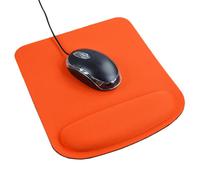 tappetino per mouse con supporto polso in gomma arancione