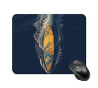 Tappetino per mouse con tavola da surf, quadrato, ultra sottile, superficie liscia e base in gomma antiscivolo, impermeabile, confortevole, per computer portatili, 20 x 25 cm